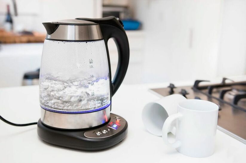 A kettle with the required amount of water